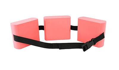 [20-4002R] Fabrication Aquatic Therapy, Swim Belt with Adjustable Strap & 3 Floats, Red