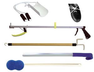 [37005] Kinsman Basic Hip Kit Includes: 32" Ergo Plus Reacher, Sock Aid with Foam Handles