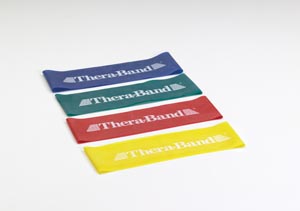 [20841] TheraBand Professional Resistance Band Loop, Blue X-Heavy, 12"Lay Flat Length, 10Pk Band