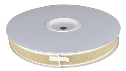 [24-7011T] Fabrication Velcro 1" Self-Adhesive Loop, 25 yd Dispenser Box, Tan