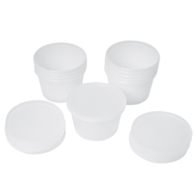 [10-0943] Fabrication CanDo TheraPutty Plastic Containers & Lids for 1 lb Exercise Putty, 10/Pack