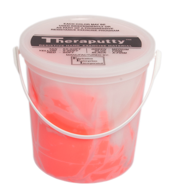 [10-0924] Fabrication CanDo TheraPutty 5 lb Soft Standard Hand Exercise Material, Red