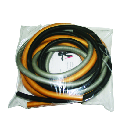 [10-5689] Fabrication CanDo 6 ft Latex Free Difficult Exercise Tubing w/ PEP Pack, Assorted Color, 3 Pieces/Pack
