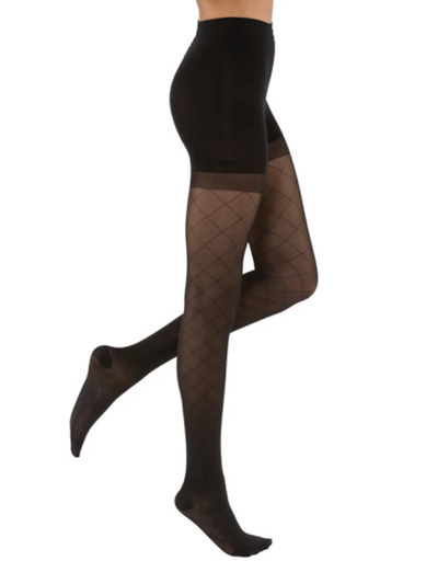[119184] BSN Medical/Jobst Ultrasheer Women's Waist High, 20-30 mmHg, Diamond Pattern, Black, Lg