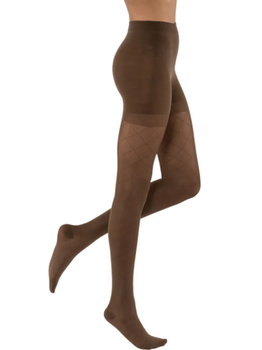 [119290] BSN Medical/Jobst Ultrasheer Women's Waist High, 15-20 mmHg, Diamond Pattern, Espresso, Lg