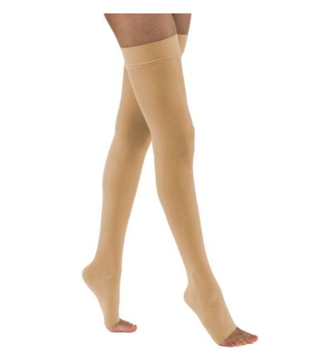 [119772] BSN Medical/Jobst Ultrasheer Women's Thigh High w/Dot Top, 20-30 mmHg, Open Toe, Honey, Sm