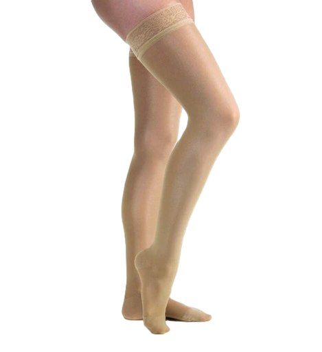 [119379] BSN Medical/Jobst Ultrasheer Women's Knee High w/Lace Top, 15-20 mmHg, Natural, Lg