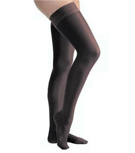 [119399] BSN Medical/Jobst Ultrasheer Women's Knee High w/Lace Top, 15-20 mmHg, Black, Lg