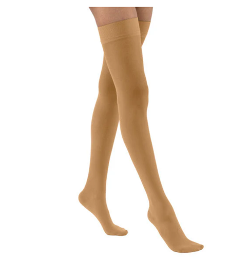 [122311] BSN Medical/Jobst Ultrasheer Women's Thigh High w/Dot Band, 15-20 mmHg, Suntan, XL