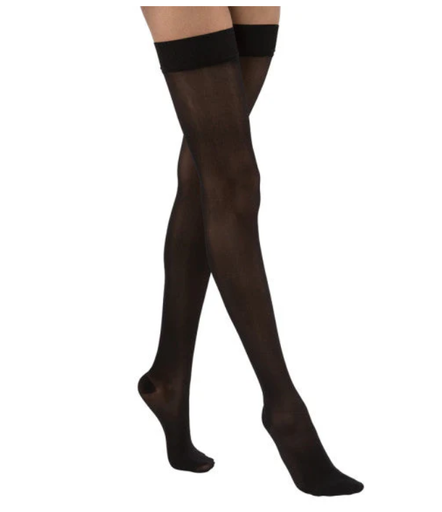 [122306] BSN Medical/Jobst Ultrasheer Women's Thigh High w/Dot Band, 15-20 mmHg, Black, Lg