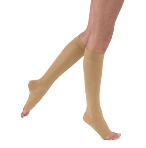 [119736] BSN Medical/Jobst Ultrasheer Women's Knee High, 20-30 mmHg, Open Toe, Honey, Sm