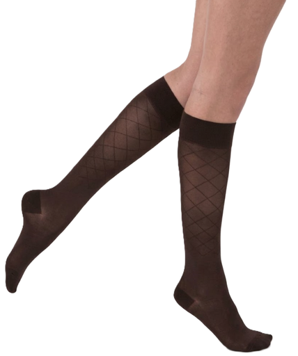 [119282] BSN Medical/Jobst Ultrasheer Knee High, 15-20 mmHg, Diamond Pattern, Espresso, Lg