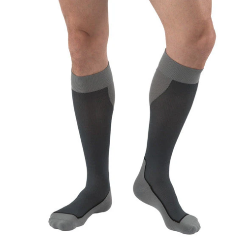 [7528912] JBSN Medical/Jobst Sport Knee High 15-20 mmHg, Black/Gray, Lg