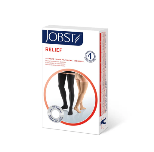 [114819] BSN Medical/Jobst Relief Thigh High, 15-20mmHg, Open Toe, Med Standard, Beige