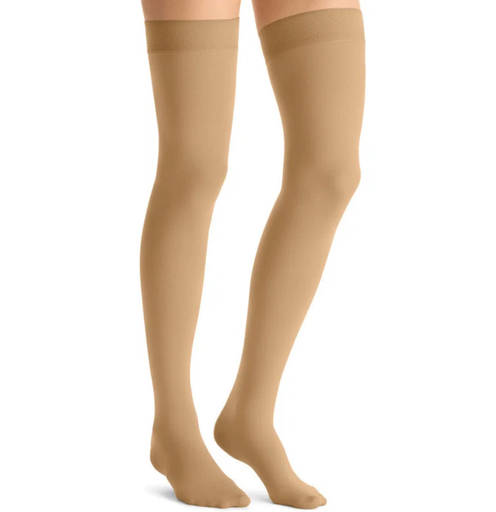 [115691] BSN Medical/Jobst Opaque Women's Thigh High w/Dot Band, 15-20 mmHg, Honey, Lg