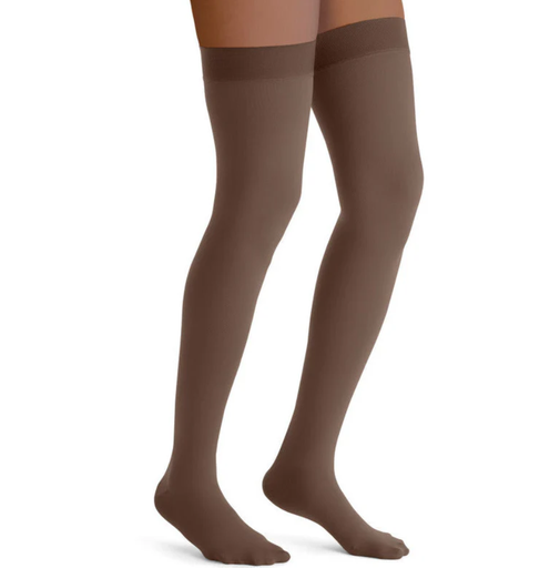 [115693] JBSN Medical/Jobst Opaque Women's Thigh High w/Dot Band, 15-20 mmHg, Espresso, Sm