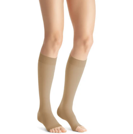 [115333] BSN Medical/Jobst Opaque Knee High, 15-20mmHg, Open Toe, Natural, Lg