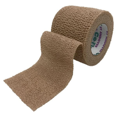 [3600TN-012] Andover Coflex 6 inch x 5 Yd. Cohesive Self-Adherent Wrap Bandage, Tan, 12/Case