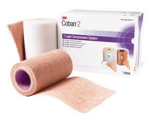 [2094N] 3M™Coban™Compression System:Roll 1 Comfort Layer 4" x 2.9 yds, 2 Compression Layer 4" x 5.1 yds