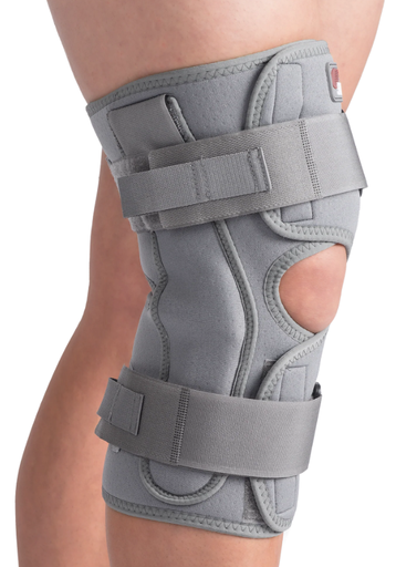 [BRE-6454-GR-LRG] Core Products Swede-O Thermal Vent Open Wrap Single Pivot Hinged Knee, Large
