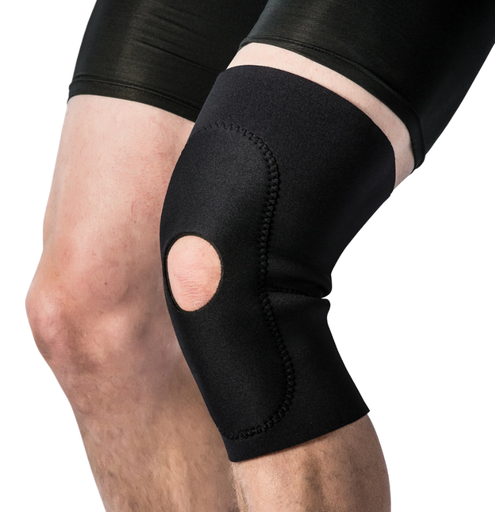 [KNE-6402-SML] Core Products Knee Sleeve, Neoprene, Open Patella, Small, 12" - 13", Black