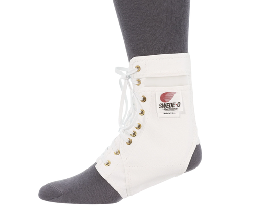 [AKL-6331-WH-MED] Swede-O Ankle Lok Ankle Braces/Support, Standard Tongue w/o Stabilizers, Medium, White (01213R)