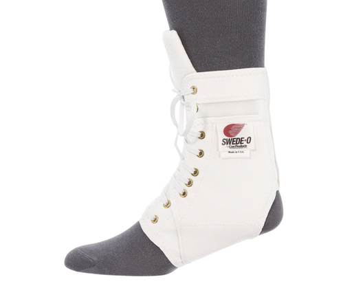 [AKL-6330-WH-SML] Swede-O Ankle Lok Ankle Braces/Support, Padded Tongue without Stabilizers, Small, White