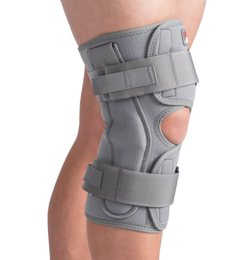 [BRE-6455-GR-LRG] Core Products Swede-O Thermal Vent Open Wrap Rom Hinged Knee Brace, Large
