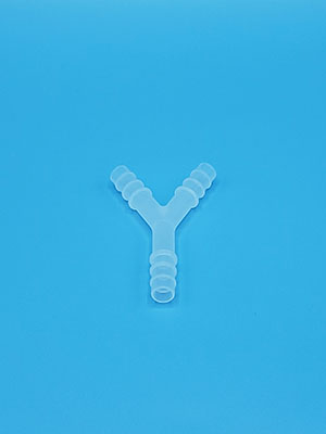 [518] Busse Connectors For Plastic Tubing, Y Connector, 8-11mm, 3/8", Clean