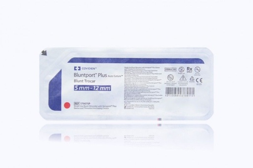 [179075P] Medtronic Bluntport Plus 5 mm - 12 mm Auto Suture Single Use Blunt Converterless Trocar, 3/Box
