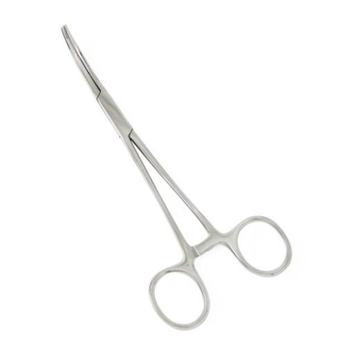 [774] Busse Sterile Floor Grade Kelly Hemostat, 5½", Curved Jaws, Sterile, Single Use