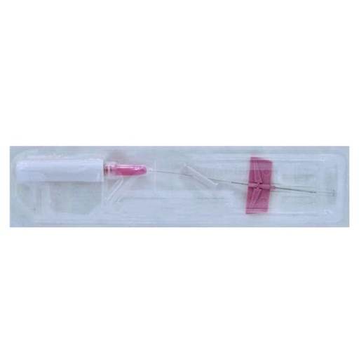 [383335] BD Saf-T-Intima 20 Gauge x 1 inch Closed IV Catheter System w/ Wings/PRN & Needle Shield, Pink, 200/Case
