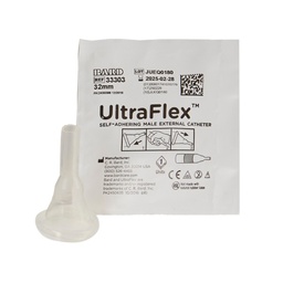 [33303] Bard Medical UltraFlex 32 mm Intermediate Self-Adhering Male External Catheter, 100/Box