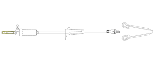 [AS3515] Amsino Amsafe® IV Administration Set 40in Hangerpe Poly Pouch 50/Cs