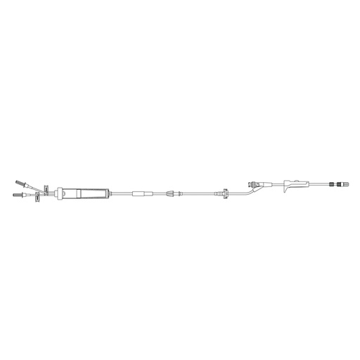 [2477-0007] BD Alaris Non-Vented Blood Set with 180 Micron Filter, Low Sorbing Tubing Segment, (1) 65 inch Needle-Free Valve and 2-Piece Male Luer Lock, 10/Pack