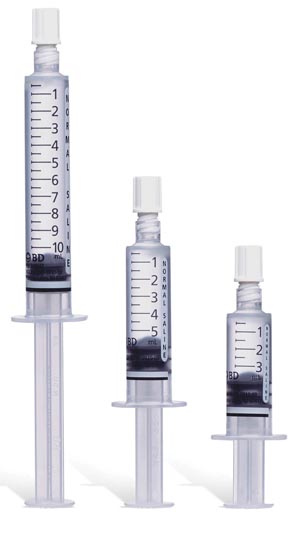 [306547] BD Posiflush™ Normal Pump Compatible Saline Syringe, 10mL, Standard Plunger Rod, 30/bx