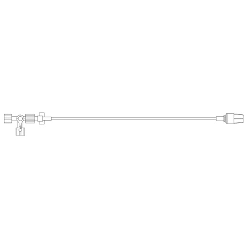 [25203] BD General IV Extension Set with 3-Way Stopcock and Spin Male Luer Lock, 72/Pack