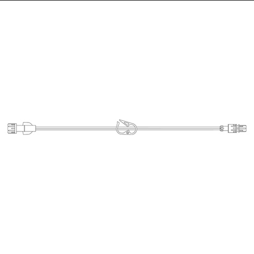 [ME5301] BD General IV Pressure Rated Extension Set with Pinch Clamps and Male Spin Lock, 50/Pack