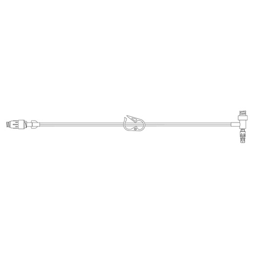 [MPXT1001-C] BD Pressure Rated T-Connector Extension Set with Removable Maxplus Clear Needleless Connector, Pinch Clamp and Male Spin Lock, 50/Pack