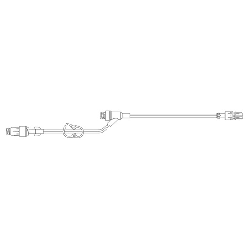 [MPX5302-C] BD Pressure Rated Extension Set with Removable Maxplus Needleless Connector, Pinch Clamp, Needleless Y-Site and Male Spin Lock, 50/Pack