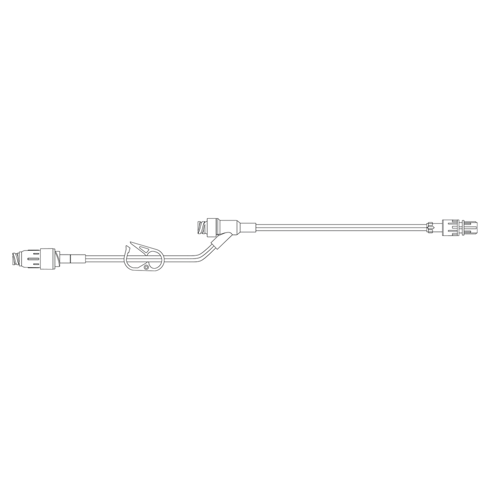 [MPX5300-C] BD Pressure Rated Extension Set with Maxplus Clear Needleless Connector, Pinch Clamp, Needleless Y-Site and Male Spin Lock, 50/Pack