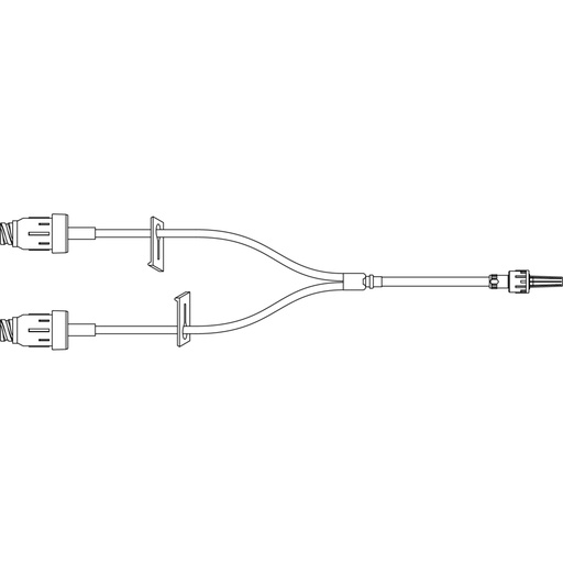 [MZ9265] BD Extension Set with Microbore Bifuse, 2 Bonded Maxzero Needle-Free Connectors, 2 Slide Clamps and Spin Male Luer Lock, 50/Pack