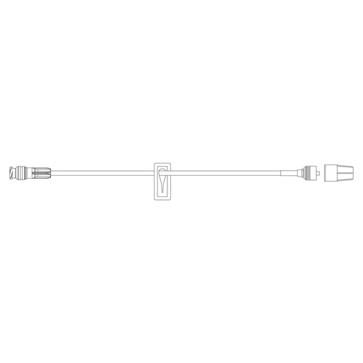 [20039E] BD SmartSite Minibore/Smallbore Extension Set with 1 Needle-Free Valve and Spin Male Luer Lock, 100/Pack
