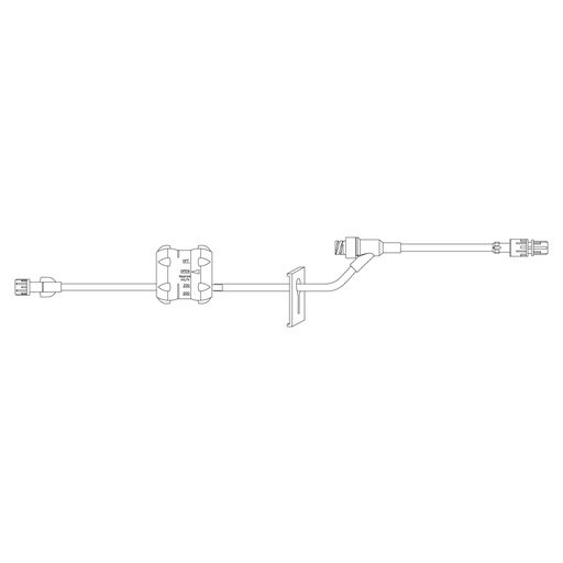 [MFS106] BD 23 inch Extension Set with Flow Regulator, Non-Removable Slide Clamp, Needleless Y-Site and Male Spin Lock, 50/Pack