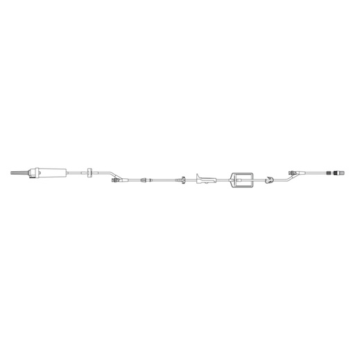 [11532269] BD Alaris Low Sorbing Infusion Set with Check Valve, 0.2 Micron Filter, 6 & 87 inches (2) Needle-Free Valves and 2-Piece Male Luer Lock, 20/Pack