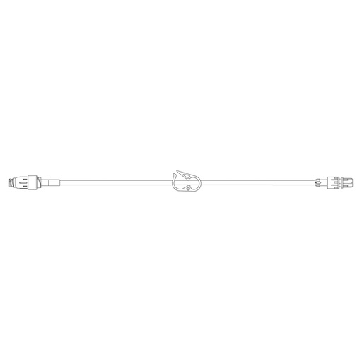 [MP5301-C] BD Pressure Rated Extension Set with MaxPlus Clear Needleless Connector, Pinch Clamp and Male Spin Lock, 50/Pack