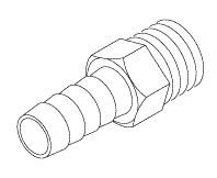 [RPF763] Barb - 3/8" barb to 1/4" MPT (2 per package)