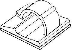 [ADC058] Cord Clip, 10/pkg