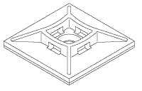 [RPM542] Cable Tie Mount (4-Way)