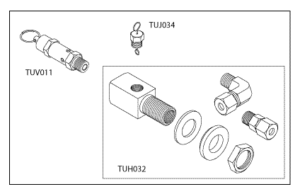 [TUK054] Safety Valve Holder Kit (37 PSI) for Tuttnauer® - Black Top
